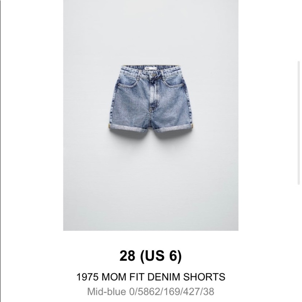 Zara mom fit denim shorts